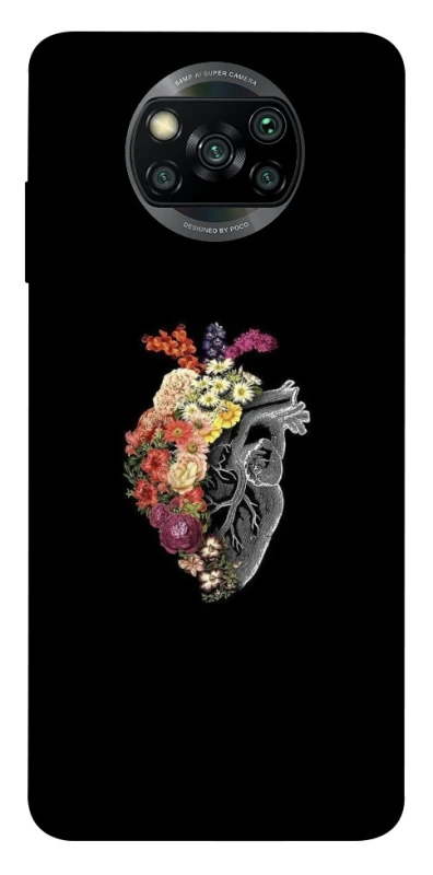 Чохол на Xiaomi Poco X3 NFC / Poco X3 Pro Heart with flowers фото 1 з 1