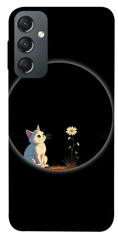 Чехол на Samsung Galaxy A24 4G Cat and flower фото 1 из 1