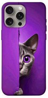 Чехол на Apple iPhone 15 Pro Max (6.7") Кот-подглядыватель фото 1 из 1