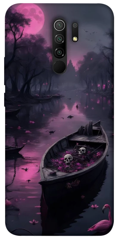Чохол на Xiaomi Redmi 9 Boat and flamingo фото 1 з 1