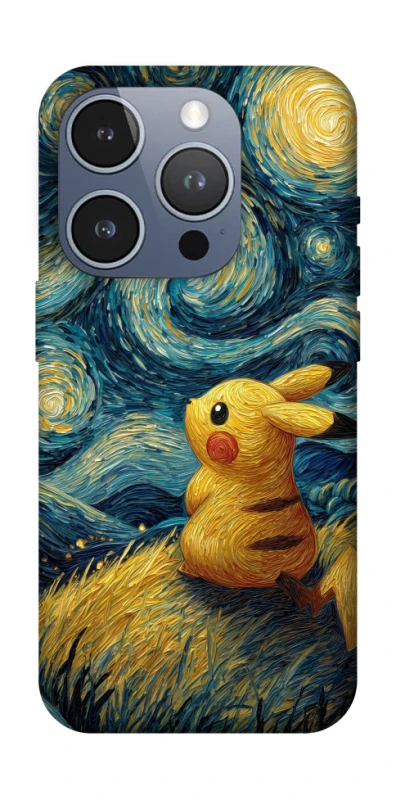 Чохол на Apple iPhone 16 Pro Pikachu and Van Gogh фото 1 з 1