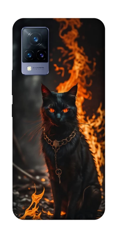 Чохол на Vivo V21 Вогняний кіт фото 1 з 1