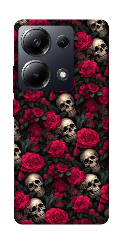 Чохол на Xiaomi Poco M6 Pro 4G Черепа та рози фото 1 з 1