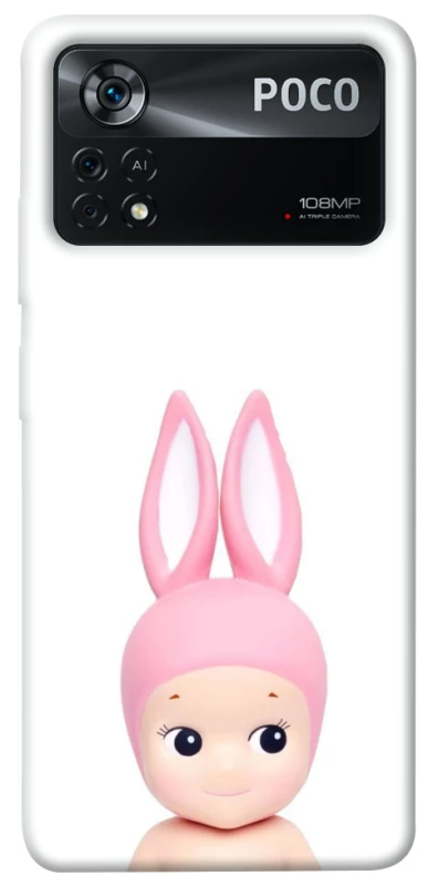 Чехол на Xiaomi Poco X4 Pro 5G Minimal Bunny Peek фото 1 из 1