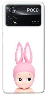 Чохол на Xiaomi Poco X4 Pro 5G Minimal Bunny Peek фото 1 з 1