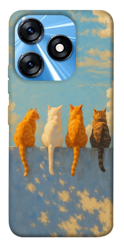 Чехол на TECNO Spark 10 cats on wall фото 1 из 1