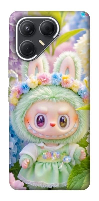 Чохол на TECNO Pova 7 Labubu & Flowers ver.2 фото 1 з 1