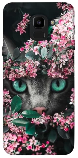 Чохол на Samsung J600F Galaxy J6 (2018) Кіт в квітах фото 1 з 1