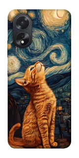 Чохол на Oppo A18 van gogh cat фото 1 з 1