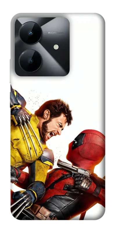 Чехол на Realme Note 60x Deadpool and Wolverine фото 1 из 1