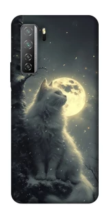 Чохол на Huawei Nova 7 SE Кіт під місяцем фото 1 з 1
