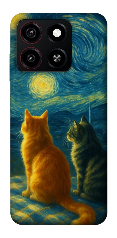 Чохол на ZTE Blade A35 4G Cats under the stars фото 1 з 1