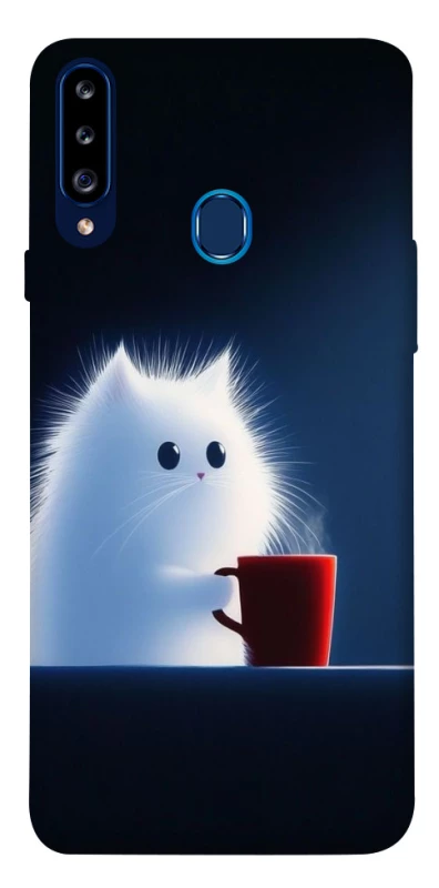 Чохол на Samsung Galaxy A20s Чохол кіт з кавою фото 1 з 1