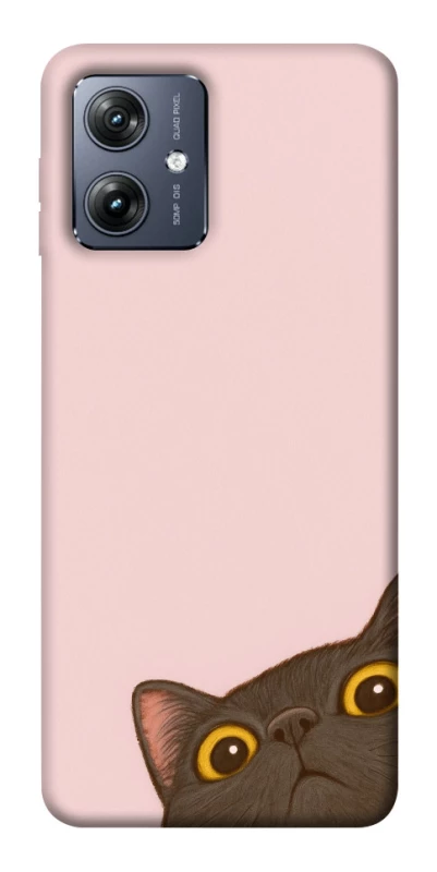 Чохол на Motorola Moto G54 Peeping cat фото 1 Чохол на Motorola Moto G54 Peeping cat фото 1 з 1