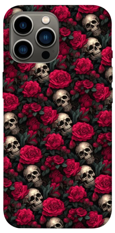 Чохол на Apple iPhone 13 Pro Max (6.7") Черепа та рози фото 1 з 1