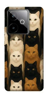 Чехол на Realme GT 7T Colorful Cat Collage фото 1 Чехол на Realme GT 7T Colorful Cat Collage фото 1 из 1