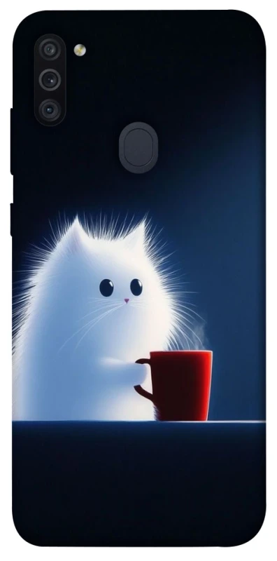 Чохол на Samsung Galaxy M11 Чохол кіт з кавою фото 1 з 1