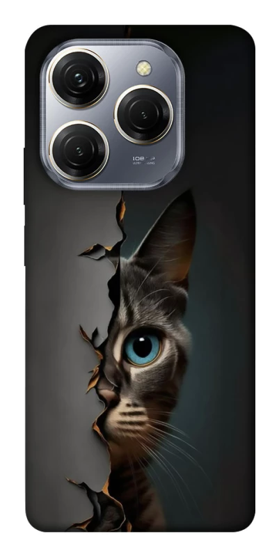Чехол на TECNO Spark 20 Pro Кот-подглядыватель v2 фото 1 из 1