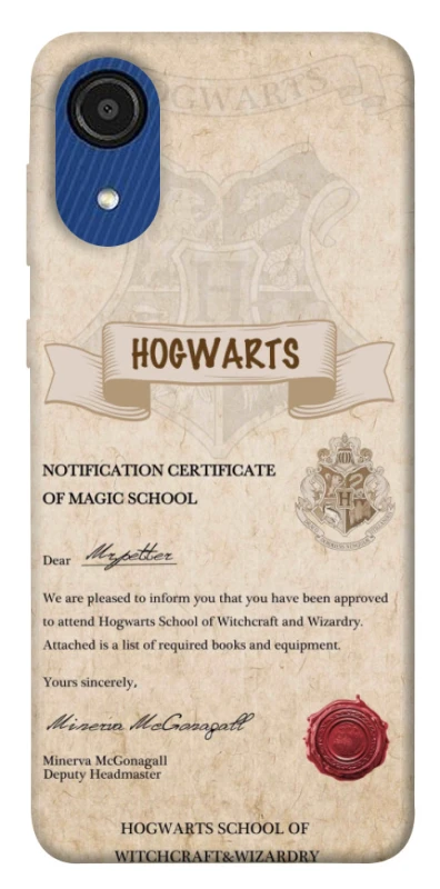 Чехол на Samsung Galaxy A03 Core The Hogwarts acceptance letter фото 1 из 1