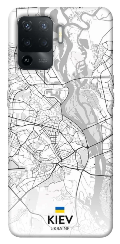 Чохол на Oppo Reno 5 Lite Kiev white map фото 1 з 1