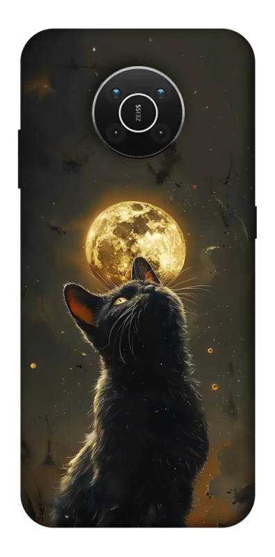 Чохол на Nokia X10 / X20 Кіт під місяцем v2 фото 1 з 1