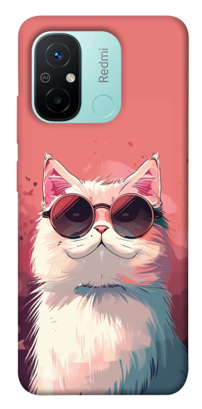 Чохол на Xiaomi Redmi 12C / Poco C55 Сat with glasses фото 1 з 1