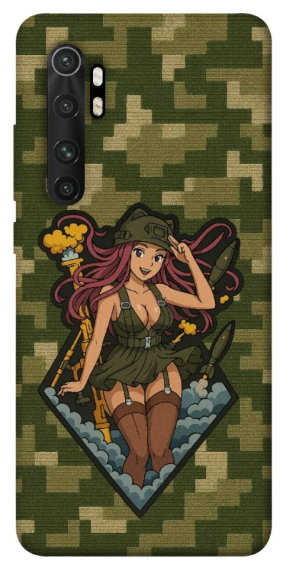 Чохол на Xiaomi Mi Note 10 Lite Military Waifu фото 1 з 1