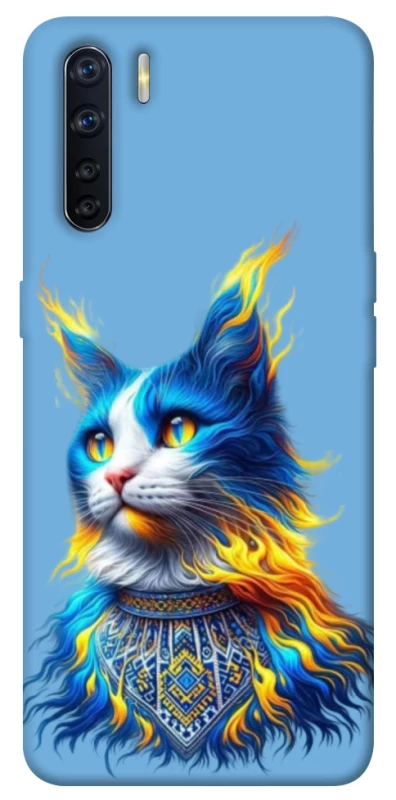 Чохол на Oppo A91 Кіт патріот фото 1 з 1