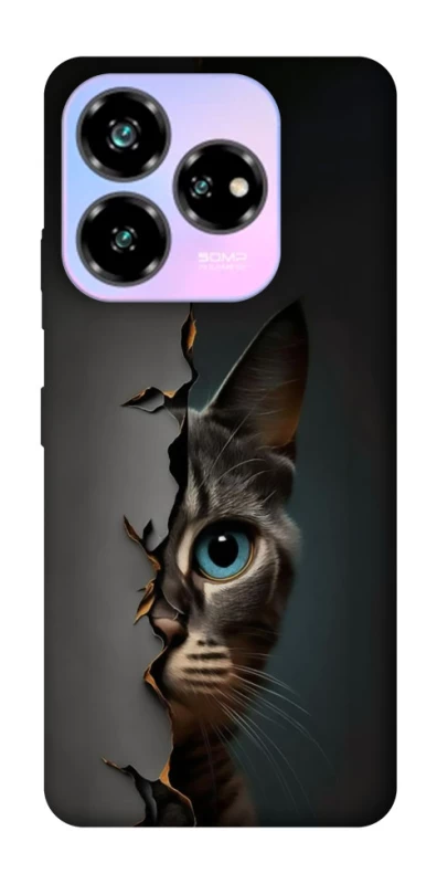 Чохол на ZTE Nubia V60 Desing Кіт-підглядач v2 фото 1 з 1