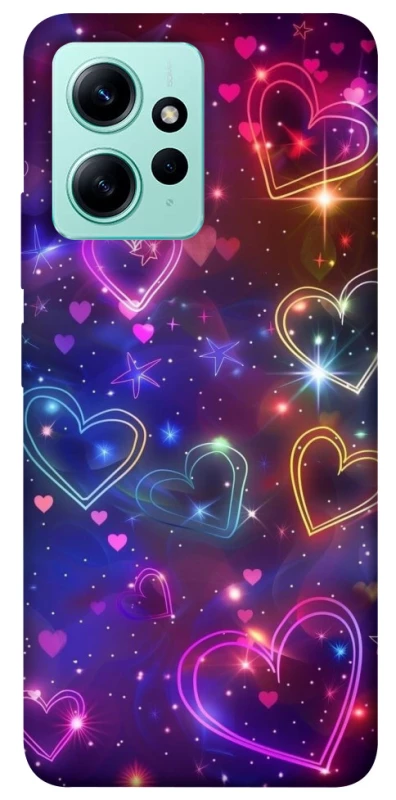 Чехол на Xiaomi Redmi Note 12 4G Drawn hearts фото 1 из 1