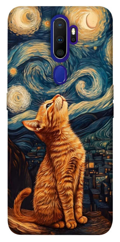 Чохол на Oppo A5 (2020) / Oppo A9 (2020) van gogh cat фото 1 з 1
