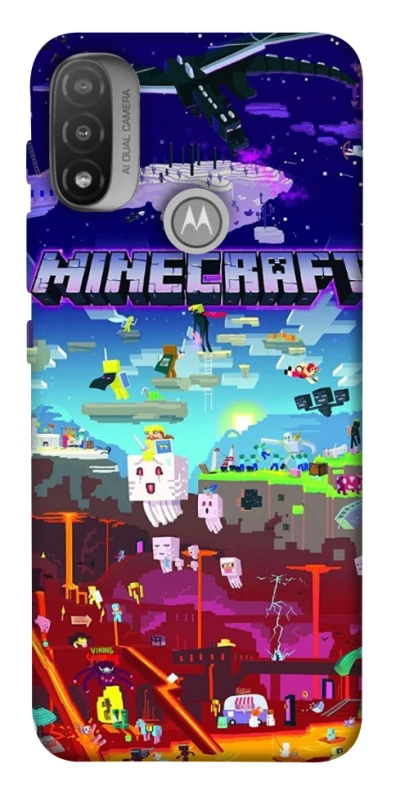 Чохол на Motorola Moto E20 Minecraft world фото 1 з 1