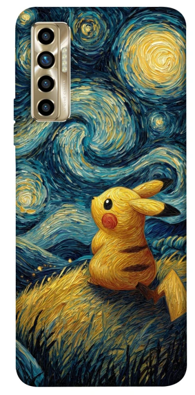 Чохол на TECNO Camon 17P Pikachu and Van Gogh фото 1 з 1