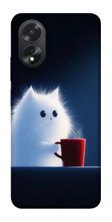 Чохол на Oppo A38 Чохол кіт з кавою фото 1 з 1