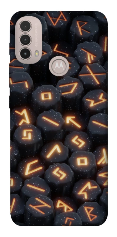 Чехол на Motorola Moto E40 Огненые руны фото 1 из 1