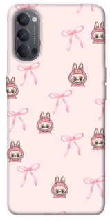 Чохол на Oppo Reno 4 Pink bows and Labubus фото 1 з 1