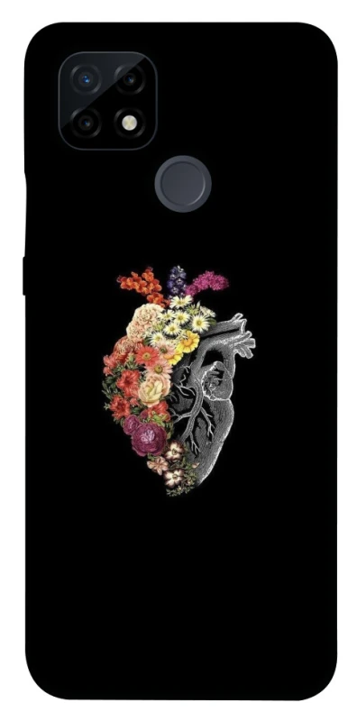 Чохол на Realme C21 Heart with flowers фото 1 з 1