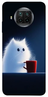 Чехол на Xiaomi Mi 10T Lite / Redmi Note 9 Pro 5G Чехол кот с кофе фото 1 из 1