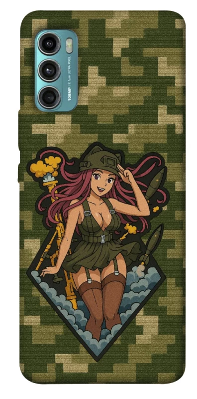 Чехол на Motorola Moto G60 Military Waifu фото 1 из 1