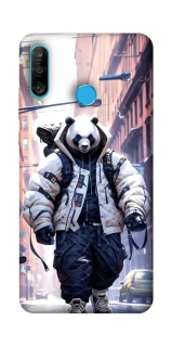 Чохол на Huawei P30 lite Панда кур'єр фото 1 Чохол на Huawei P30 lite Панда кур'єр фото 1 з 1