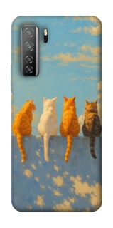 Чехол на Huawei Nova 7 SE cats on wall фото 1 Чехол на Huawei Nova 7 SE cats on wall фото 1 из 1