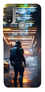 Чохол на Motorola Moto E20 Cyber character фото 1 з 1