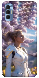 Чехол на TECNO Spark 8P Cyber space girl ver.1 фото 1 из 1