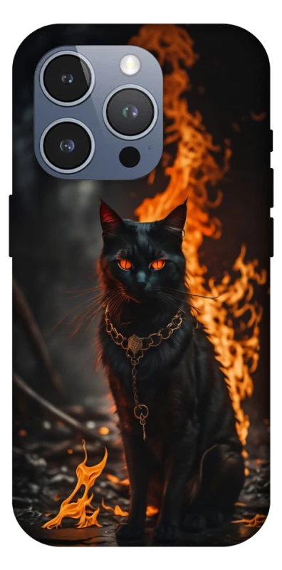 Чехол на Apple iPhone 16 Pro Max Огненный кот фото 1 из 1