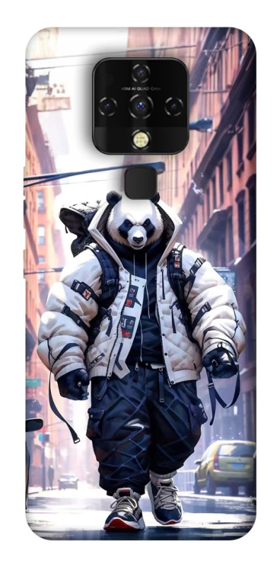 Чехол на TECNO Camon 16 SE Панда курьер фото 1 из 1