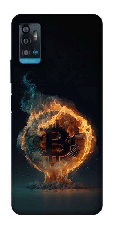Чохол на ZTE Blade A71 Fire Bitcoin фото 1 з 1