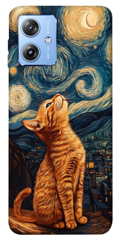 Чохол на Motorola Moto G84 van gogh cat фото 1 з 1