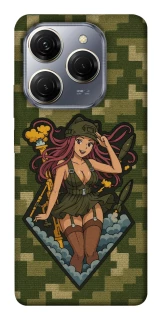 Чехол на TECNO Spark 20 Pro Military Waifu фото 1 из 1