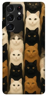 Чохол на Samsung Galaxy S21 Ultra Colorful Cat Collage фото 1 Чохол на Samsung Galaxy S21 Ultra Colorful Cat Collage фото 1 з 1