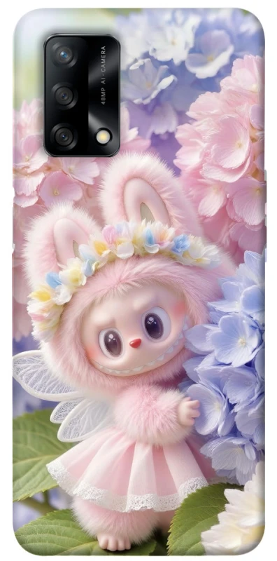 Чохол на Oppo A74 4G Labubu & Flowers ver.1 фото 1 з 1